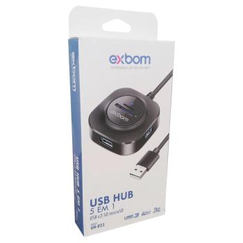HUB EXBOM UH-R23 USB 2.0 5 EM 1
