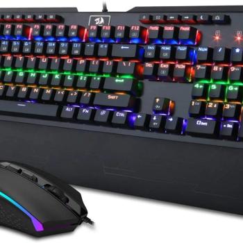 KIT TECLADO E MOUSE REDRAGON GAMING ESSENTIALS K555RGB-BA