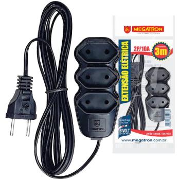 EXTENSÃO 3M 3 TOMADAS MEGATRON