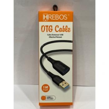 CABO EXTENSOR USB 1M HREBOS HS-38