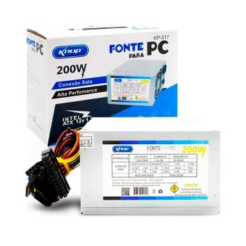 FONTE DE ALIMENTAÇÃO ATX KNUP KP-517 200W