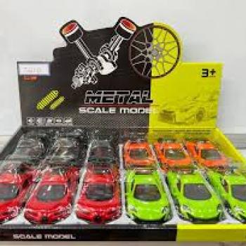 METAL SCALE MODEL MINIATURA AUTOMOTIVA COM FLEXÃO E LUZES