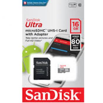 CARTÃO DE MEMÓRIA SANDISK ULTRA 16GB