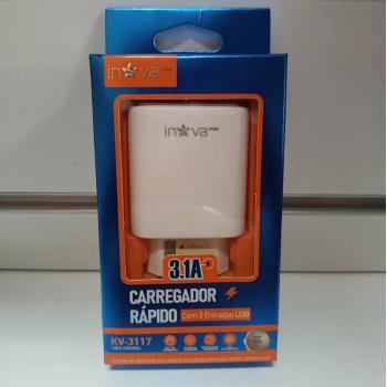 FONTE USB 3.1A CARREGAMENTO RÁPIDO INOVA  KV-3117 3.1A