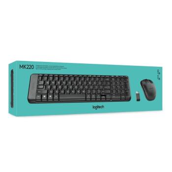 KIT TECLADO E MOUSE SEM FIO LOGITECH MK220