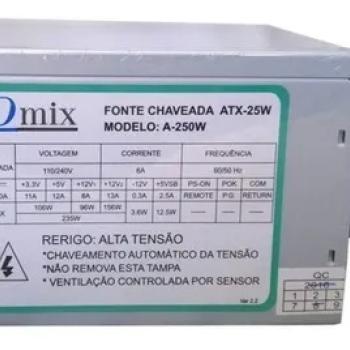 FONTE DE ALIMENTAÇÃO ATX 250W DMIX