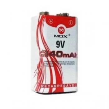 BATERIA 9V RECARREGÁVEL 340MAH MOX MO9V34