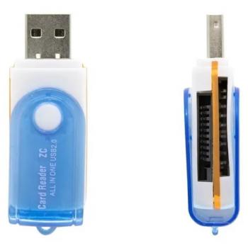 ADAPTADOR USB LEITOR CARTÃO DE MEMÓRIA 4 X 1 USB UF0016
