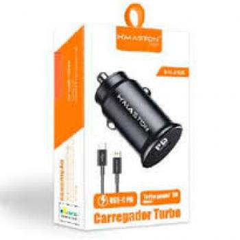 CARREGADOR VEICULAR H'MASTON S13-4 USB-C 30W