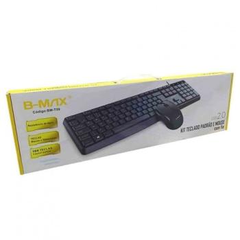 KIT TECLADO E MOUSE COM FIO B-MAX USB2.0 BM-T09