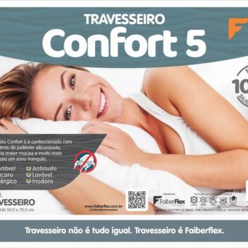 TRAVESSEIRO FIBRA SILCONADA CONFORT-5 50X70
