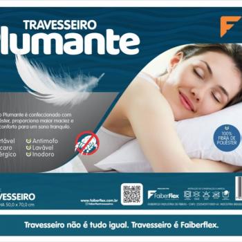 TRAVESSEIRO PLUMANTE FIBRA SILICONADA PLUMADA 50X70