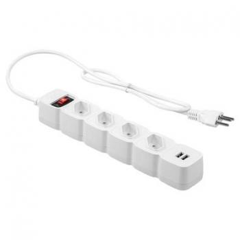 PROTETOR ELETRONICO C/ 4TOMADAS 2 USB EPE 204 USB BR - Intelbras