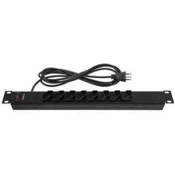 PROTETOR ELETRONICO C/ 8TOMADAS P/ RACK - EPR 208 - Intelbras