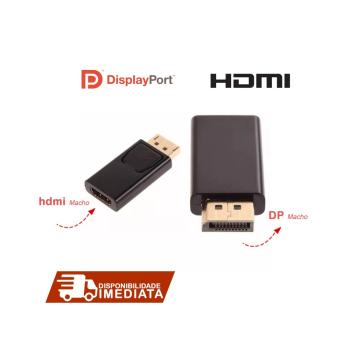 ADAPTADOR DISPLAYPORT MACHO PARA HDMI FEMEA  (curto)