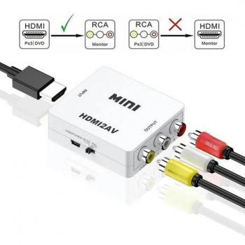 ADAPTADOR HDMI femea PARA RCA femea