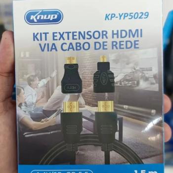 ADAPTADOR  KIT EXTENSOR HDMI MACHO VIA CABO DE REDE