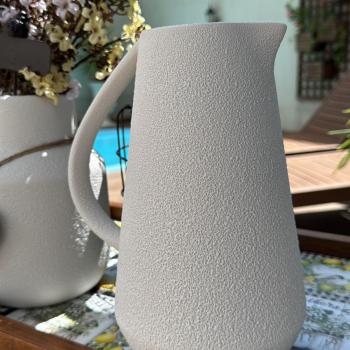 VASO JARRA RUSTICO BRANCO TA-02 15X25CM