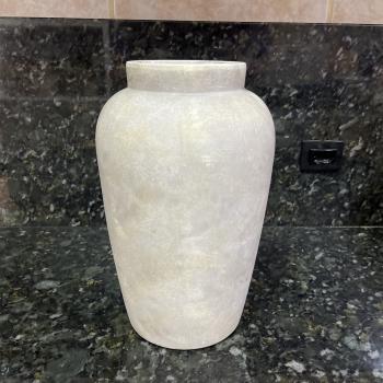 VASO CERAMICA COR CIMENTO QUEIMADO 27X16,5CM