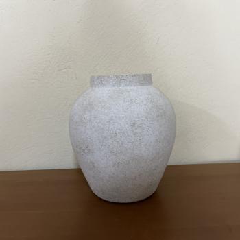 VASO CERÂMICA CIMENTO ESTONADO