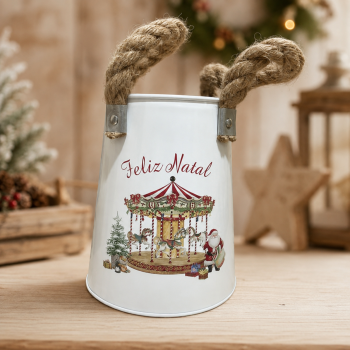 POTE METAL ALÇA NATAL P