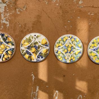 MANDALA DE CERÂMICA LIMÕES 16 CM