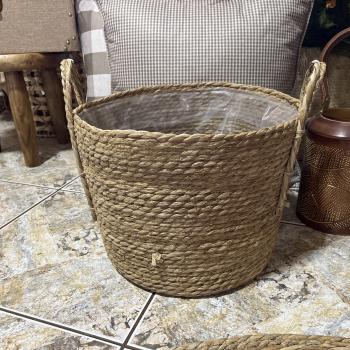 CESTO COM ALÇA EM FIBRA NATURAL G