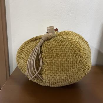 ABOBORA DECORATIVA TECIDOAMARELA 20CM