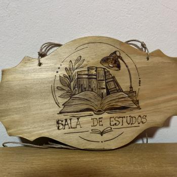 PLACA SALA DE ESTUDOS 27X15