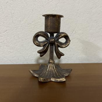 CASTIÇAL DE METAL LAÇO P 9cm