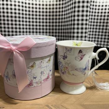 CANECA BORBOLETA LAÇO 300ML