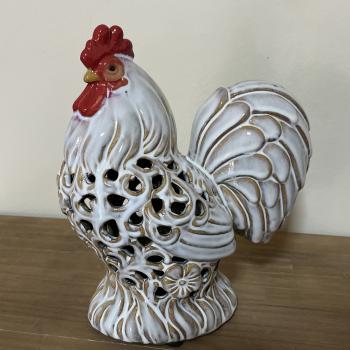 Galinha Trice Branca porcelana