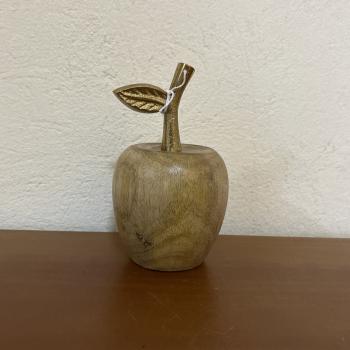 MAÇÃ DECORATIVA MADEIRA 6,5X11,5X6,5