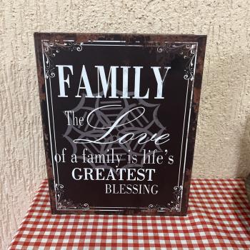 LIVRO CAIXA DE MADEIRA FAMILY 28X2X7