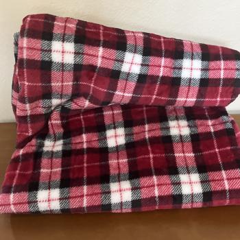 MANTA FLANELADA 127X150CM XADREZ VERM