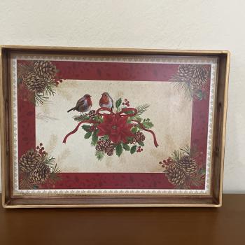 BANDEJA ESTAMPA NATAL LISA 25X35X3,5CM