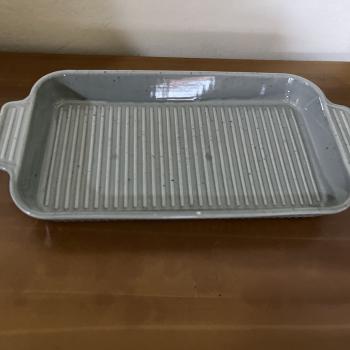 ORNAMENTO RETANGULAR  GREY GRANDE 35X18X5