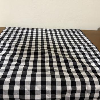CAMINHO DE MESA XADREZ PRETO E BRANCO 42x1,70