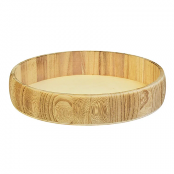TE-78 A BANDEJA REDONDA DE MADEIRA G/6x33x33