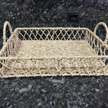 BANDEJA RETANGULAR FIBRA 36X28CM
