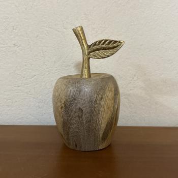 MAÇÃ DECORATIVA MADEIRA 14x6