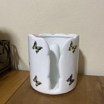 Porta guardanapo borboleta grande 14x14