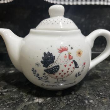 BULE PORCELANA BOLINHA DECOR GALINHA 500ML