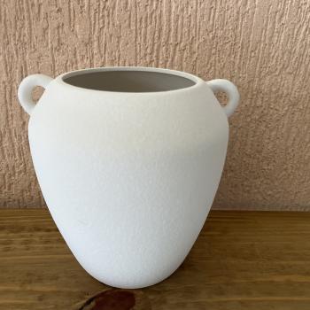 VASO CERAMICA BRANCO 22X19CM