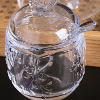Açucareiro com Colher New Butterfly 250ml Cristal Ecológico