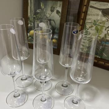 KIT COM 6 TAÇA CHAMPANHE CRISAL CORVUS 160Ml