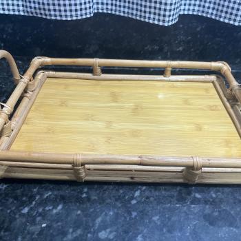 BANDEJA RATTAN RETANGULAR