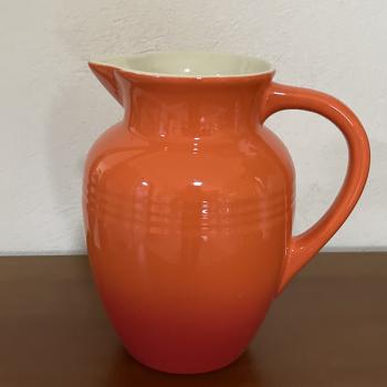 JARRA EM CERAMICA LARANJA  1L 20X16X22CM