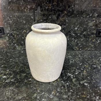 VASO CERAMICA COR CIMENTO QUEIMADO 20,50X15CM