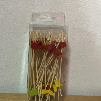 PALITOS APER.BAMBU FRUTAS 12CM C/50